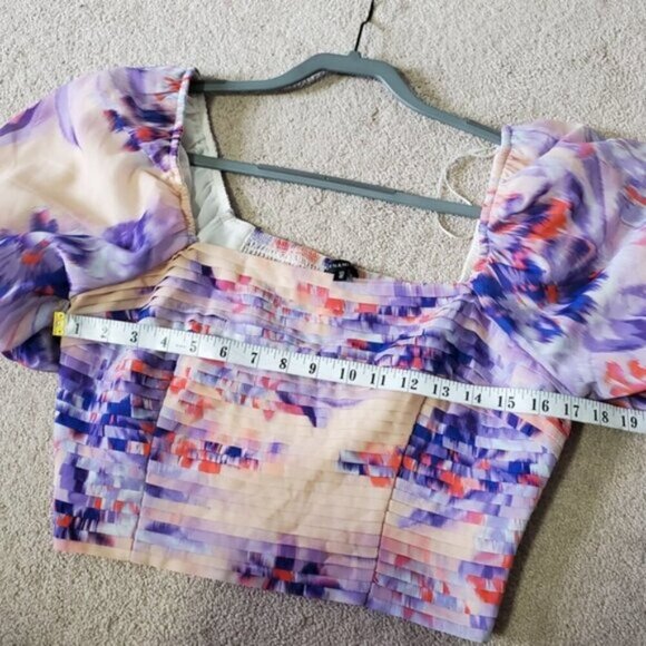 Dynamite Sienna Bubble Sleeve Cottagecore Artsy Colorful Summer Tank Top L - Picture 5 of 7